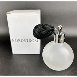 Nordstrom Glass Perfume Bottle With Atomizer Refillable White, frosted unused
